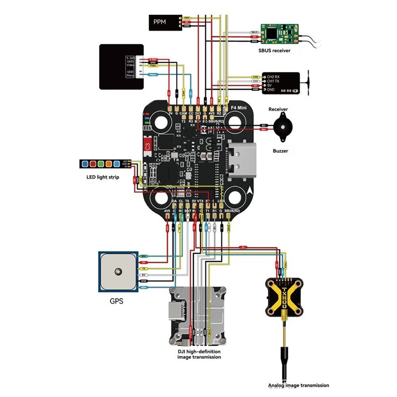 F405 Flight Controller - B92B สำหรับ SpeedyBee F405 Mini Stack