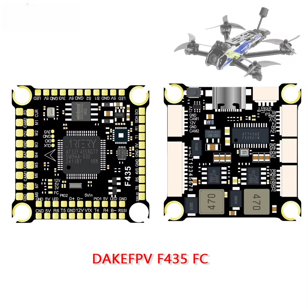 Betaflight Fc - DAKEFPV F435 ชุดควบคุมการบิน 3-12S 70A F435