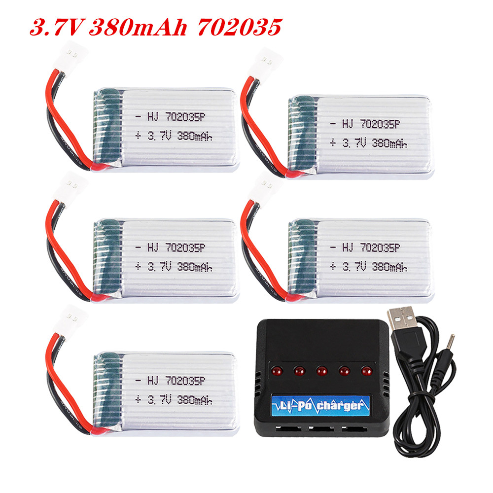 Balance Charger Rc - 3.7V 380mah 702035 Lipo แบตเตอรี่แบตเตอรี่ชาร์จสําหรับ Hubsan