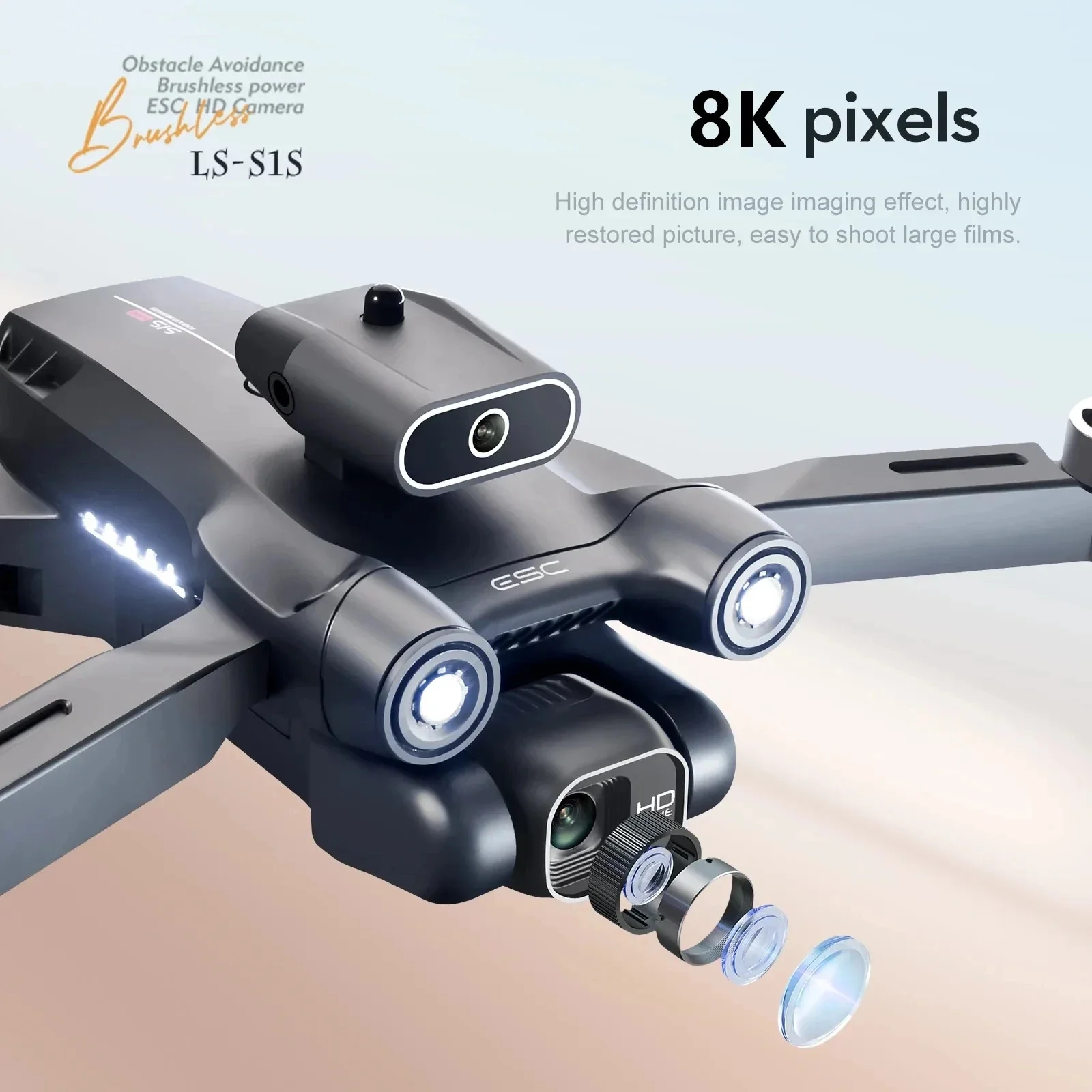 โดรนติด GPS 5G S1S ใหม่กล้องโด - Brushed Drone Motor บทวิจารณ์และราคา