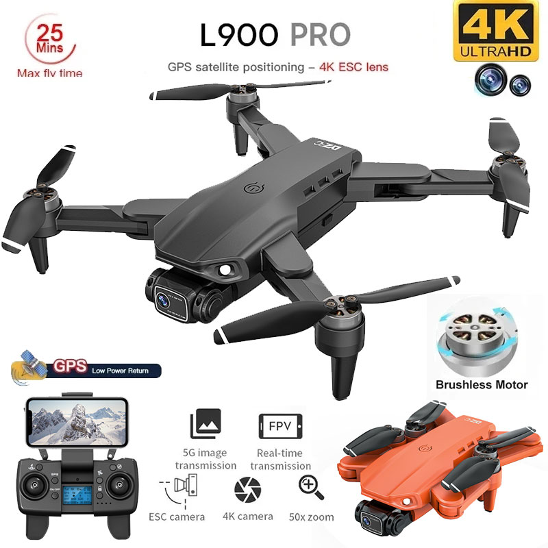 โดรน4K L900โปร GPS โดรน4K กล้อ - Brushed Drone Motor บทวิจารณ์และราคา